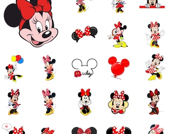 Minnie Mouse SVG Bundle, Princess Svg, Minnie Mouse Birthday, Minnie Mouse Clubhouse, Minnie Head Svg, Mouse Polkadots Svg, Instant Downlaod