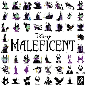 Maleficent SVG Bundle, Evil Queen Villains Clipart, Dark Fairy Png for Cricut Crafts, Villains Printable Art, Digital Download