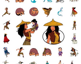 Raya and the Last Dragon Layered SVG Bundle, Sisu Clipart, Raya Cut Files for Cricut and Sublimation, Png Svg Dxf Digital Download