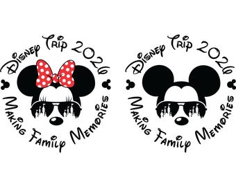 Making Family Memories Trip Ears Design, Vacation Sunglasses Style Cut Files