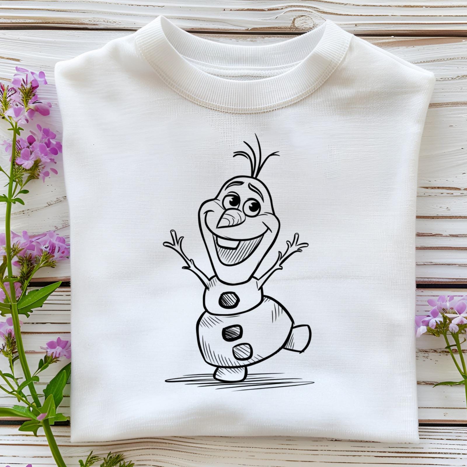 Olaf Sketch Style Png, Cute Snowman Line Art, Winter Frozen Character ...
