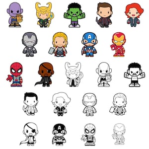 Baby Superhero Svg Bundle, Chibi Superhero SVG, Avengers Baby, Baby DIY, Avengers Kids, Superhero Kids, Instant Download, Digital Design