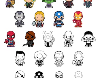 Baby Superhero Svg Bundle, Chibi Superhero SVG, Avengers Baby, Baby DIY, Avengers Kids, Superhero Kids, Instant Download, Digital Design