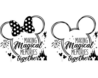 Making Magical Memories Together Ears Design, Family Vacation Cut Files