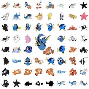 Finding Nemo Dory Svg Bundle, Nemo Png Files for Cricut, Nemo Png, Finding Nemo Svg for Shirts, Cartoon Bundle, Instant Download