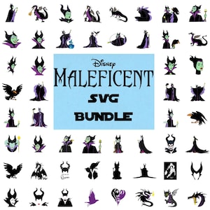 Maleficent SVG Bundle, Evil Queen Villains Clipart, Dark Fairy Png for Cricut Crafts, Villains Printable Art, Digital Download