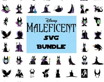 Maleficent SVG Bundle, Evil Queen Villains Clipart, Dark Fairy Png for Cricut Crafts, Villains Printable Art, Digital Download