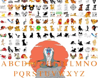 The Lion King Svg Cliparts Bundle, The Lion King Svg Cliparts for Sublimation, The Lion King Clip Arts Collection, The Lion King PNG Bundle