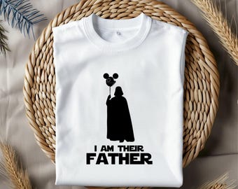 I Am Their Father Svg, Funny Star Dad Design for Shirts, Lightsaber Mouse Balloon Png, Dark Side Daddy Svg Cut File, Digital Download