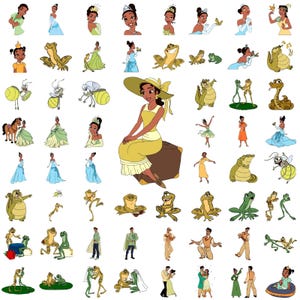 Tiana SVG Bundle, Princess and the Frog SVG, Princess Tiana Clipart for Cricut, Tiana Silhouette SVG, Family Trip Digital Download