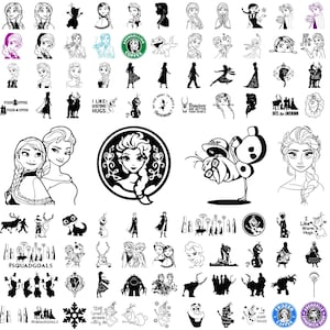 Frozen Svg Bundle, Frozen Png, Frozen Clipart, Frozen 2 Clipart, Frozen Anna Elsa, Princess png svg clipart, Anna Elsa Olaf, Frozen birthday