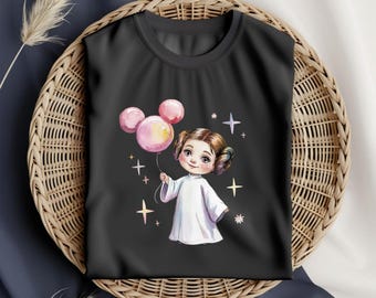 Chibi Leia Png, Clipart della Principessa della Galassia Stellare, Arte Digitale della Ragazza Palloncino, Download di PNG di Fantasia Spaziale Carina