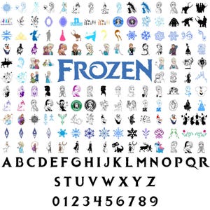 Frozen Svg Bundle, Frozen Png, Frozen Clipart, Frozen 2 Clipart, Frozen Anna Elsa, Princess png svg clipart, Anna Elsa Olaf, Frozen birthday