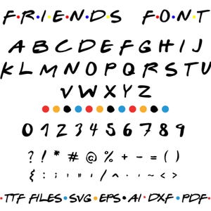 Friends Font, Friends Font For Cricut, Friends Font SVG, Cricut Font SVG, Friends Procreate Font, Font SVG, Svg for Cricut, Vector File