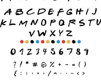 Friends Font, Friends Font For Cricut, Friends Font SVG, Cricut Font SVG, Friends Procreate Font, Font SVG, Svg for Cricut, Vector File