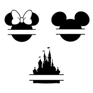Castle svg bundle, princess svg, castle clipart, Heart Head Mickey mouse, magic kingdom svg, cut files for cricut silhouette