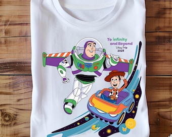 Buzz and Woody Space Ride Png, To Infinity and Beyond Park Trip Shirt Png, Toy Friends Galaxy Adventure Art for Sublimation,Digital Download