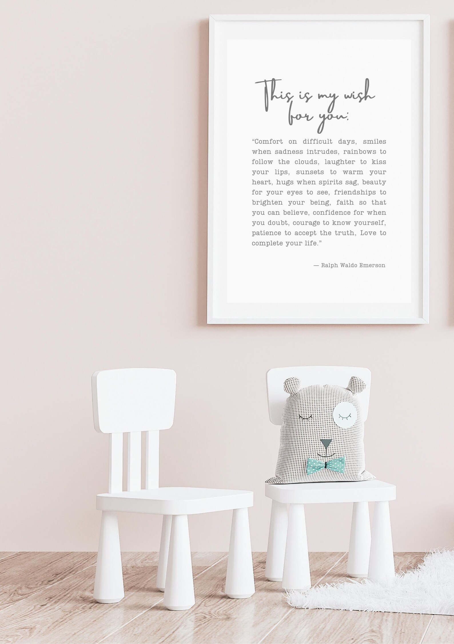 My Wish for You Ralph Waldo Emerson Quote – Printable Nursery Wall Art ...