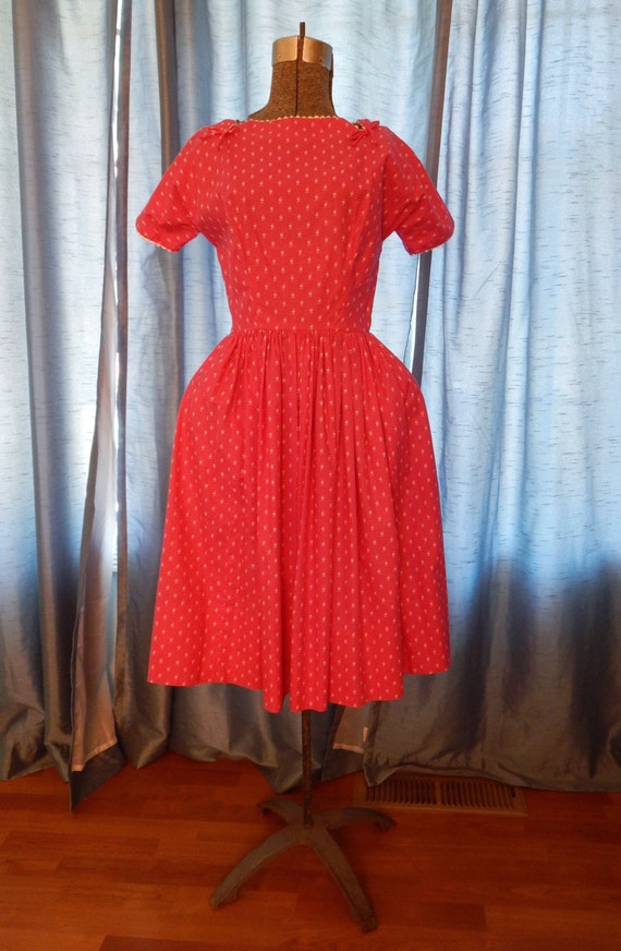 1950's Hot Pink Dress by Lanz