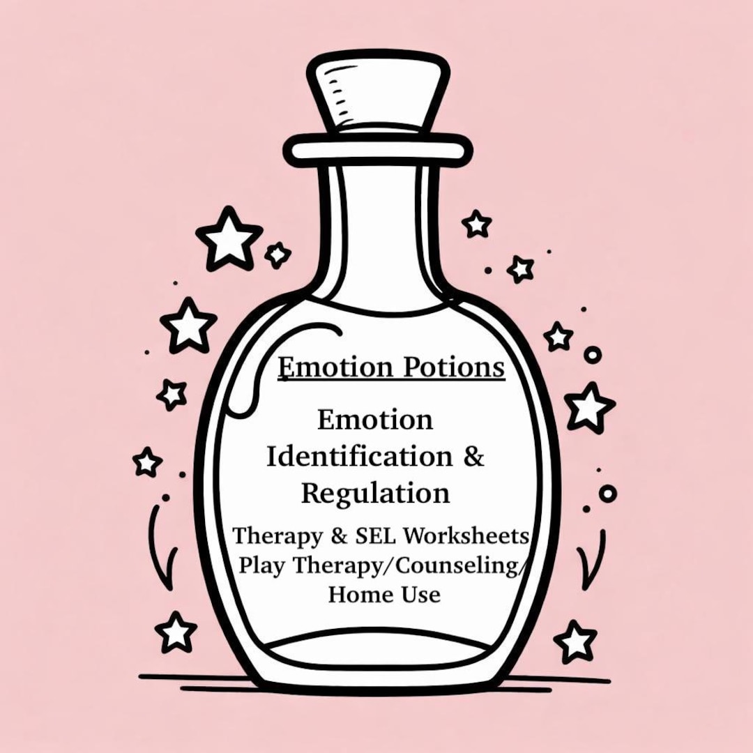 Emotion Potion Example Emotion Regulation Worksheets for Kids | Emotion Identification and ...