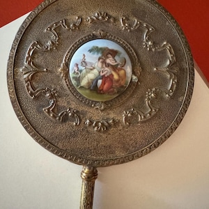 antique French Ormalu hand mirror