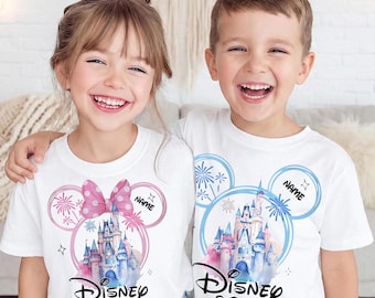 Disney 2026 Shirt, Family Vacation Shirts, Personalized Disney Shirts, Matching Disney T-Shirts, Custom Disney Trip Tee, Castle Vacation Tee