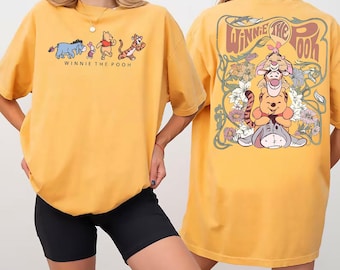 Retro Winnie the Pooh Shirt, Disney Family Vacation Tee, Vintage Pooh and Friends Shirt, Cute Tigger Piglet Eeyore T Shirt, Disney Trip Crew