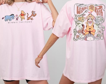Retro Winnie the Pooh Shirt, Vintage Disney Family Vacation Tee, Classic Pooh Bear T-shirt, Cute Tigger Eeyore Piglet Group Matching Shirts