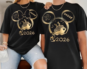 Camiseta Disney Cruise 2026, Camiseta Disney Family Vacation, Camiseta a juego para el grupo del crucero, Regalo personalizado para viaje a Disney, Camiseta de crucero con Mickey y Minnie