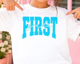 First Day of School Shirt, First Grade T-Shirt, Cute 1st Grade Tee, Back to School Outfit, Elementary School Tee, Retro First Grade Shirt