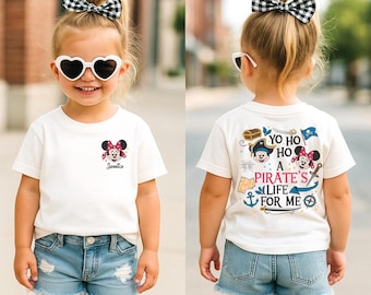 Disney Pirate Life Shirt, Personalized Disney Family Vacation Shirts, Mickey Minnie Pirate T-Shirt, Custom Disney Trip Tee, Yo Ho Ho Shirt