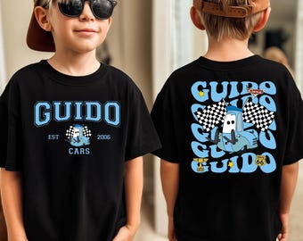 Custom Pixar Cars Shirt, Family Birthday Trip Tees, Matching Vacation Outfit, McQueen Tow Mater Sally Jackson Storm Luigi Guido Flo Tee