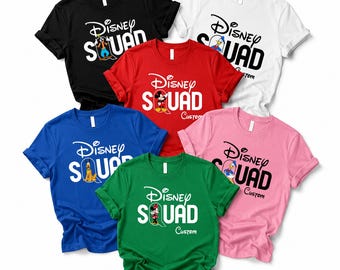 Disney Squad Shirts, Custom Disney Family Shirts, Disney Group Shirts, Disney World Tshirts, Custom Disney Trip Shirt, Mickey Minnie Shirt