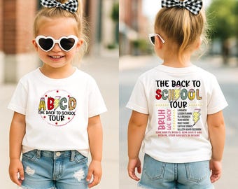 The Back to School Tour Shirt, ABCD Teacher T-Shirt, Bruh We Back School Design, Retro Teacher Tour Shirt, First Day of School Tee