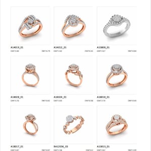 Colección de anillos 319, anillo de ajuste a presión, joyería, modelo 3D, 3dm, stl, imagen de Rander, xl