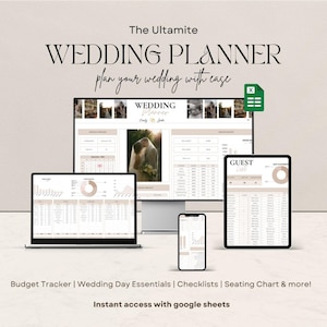Ultimate Wedding Planner Google Sheets Template: Digital Download