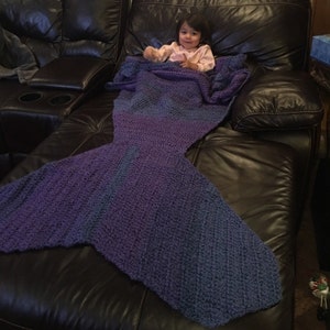 Adult Size Crochet Mermaid Tail Blanket (Pattern Only!)