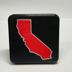 California Tow Hitch Tube Cover: 3D Printed USA Car Accessory