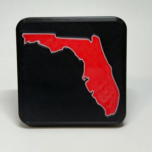 Florida Tow Hitch Cover: 3D Printed, Weather-Resistant, Fits 2&quot; Receiver