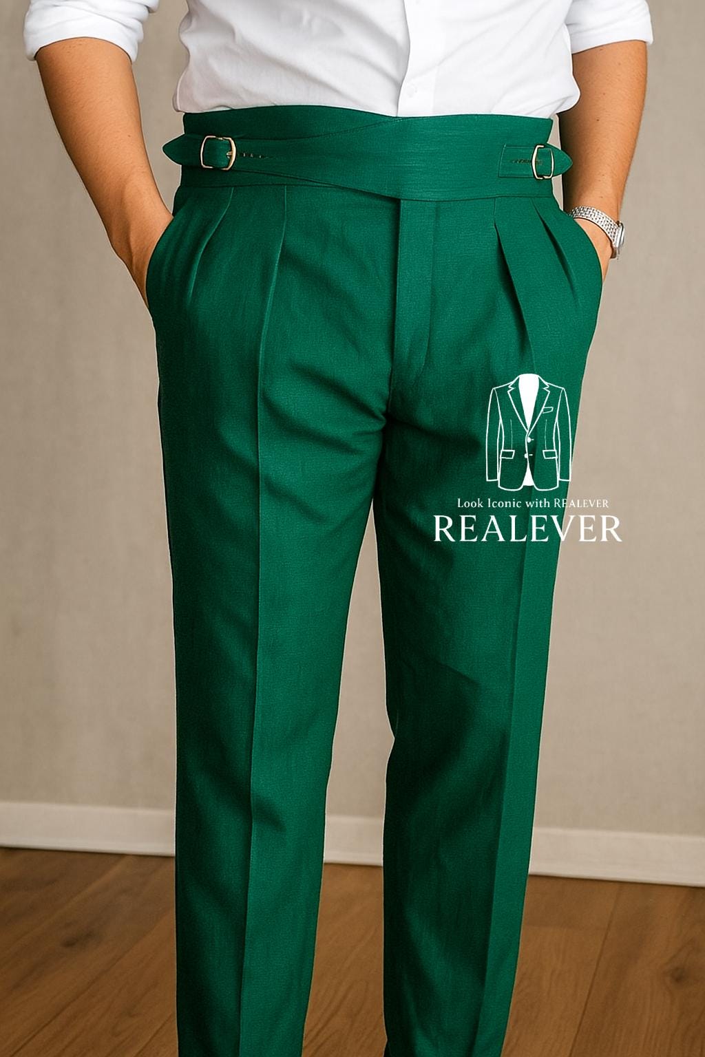 sachin and babi light blue dress Men's Green Pants main image 1