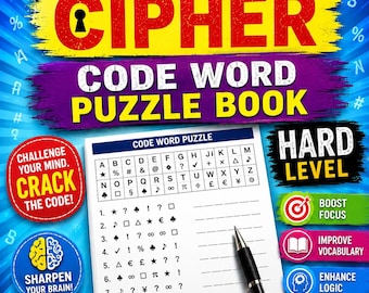 Crack the Cipher Code Word Puzzle Book for Kindle Scribe | Hard Level Brain Games for Adults | Digital Logic Puzzle Book PDF