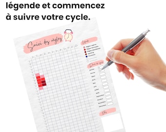 Suivi Cycle | Suivi Période | FRENCH Period Tracker | Printable Menstrual Cycle Journal (PDF)