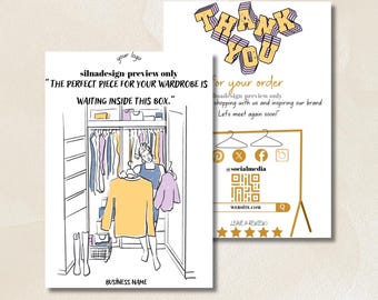 Tarjeta de agradecimiento minimalista e imprimible de Canva. Elegante tarjeta de presentación con logotipo.