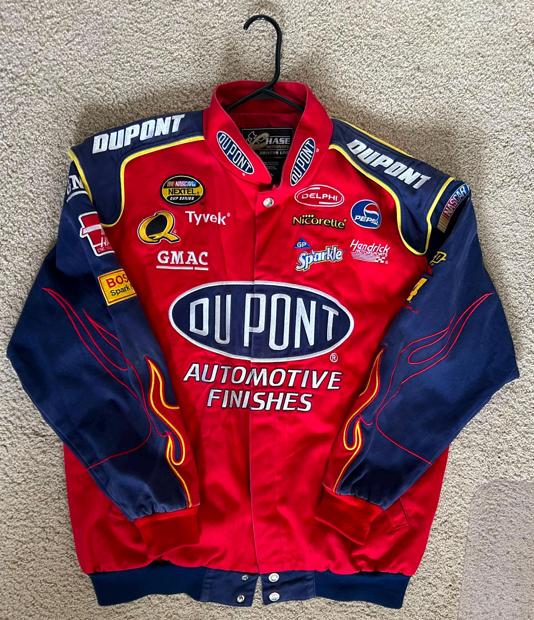 DuPont Motorsports ジャケット XL Vintage Nascar Jacket Men's XL Leather Jeff Gordon Dupont