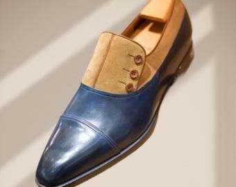Handcrafted Leather Moccasin: Men's Slip-On Formal Shoe