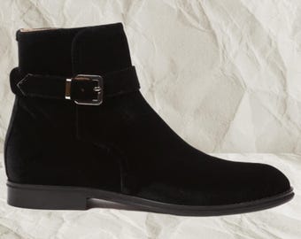 靴 2018ss Saint Laurent side zip boots Saint Laurent Side Zip Suede Leather Boots Mens - Etsy Canada