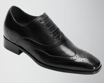 New Leather Formal Mens Shoes Carved Wingtip Brogue Oxfords Lace Up Dress Shoes