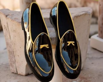 GIFENNSE Pair of Men\'s Dress Shoes Slip-On Loafers Formal Leather Shoes New Stylish Hand Painted Loafer for Unique Fashion – GIFENNSE main image 4