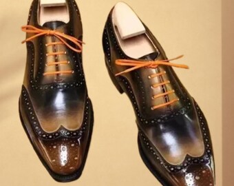 Custom Made Men's Multicolored Leather Oxford Lace Up Dress / Fashion Shoes Men