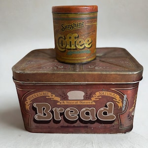 Vintage 1970&#39;s Bread box + Coffee canister